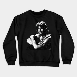 Patrick Swayze bw Retro Crewneck Sweatshirt